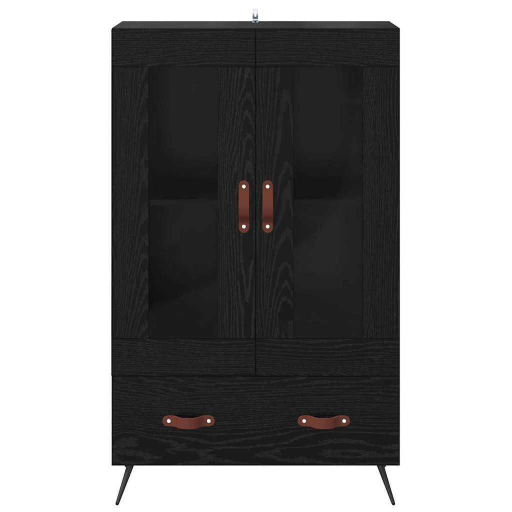 vidaXL Highboard Black Oak 69.5 x 31 x 115 cm 6