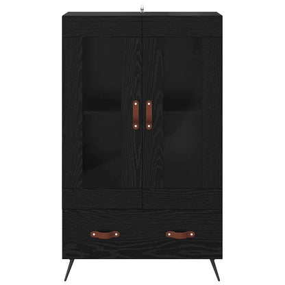 vidaXL Highboard Black Oak 69.5 x 31 x 115 cm 6