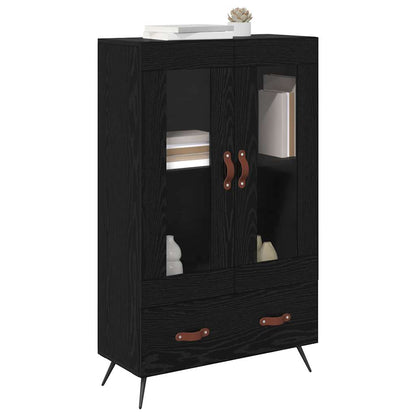 vidaXL Highboard Black Oak 69.5 x 31 x 115 cm 3