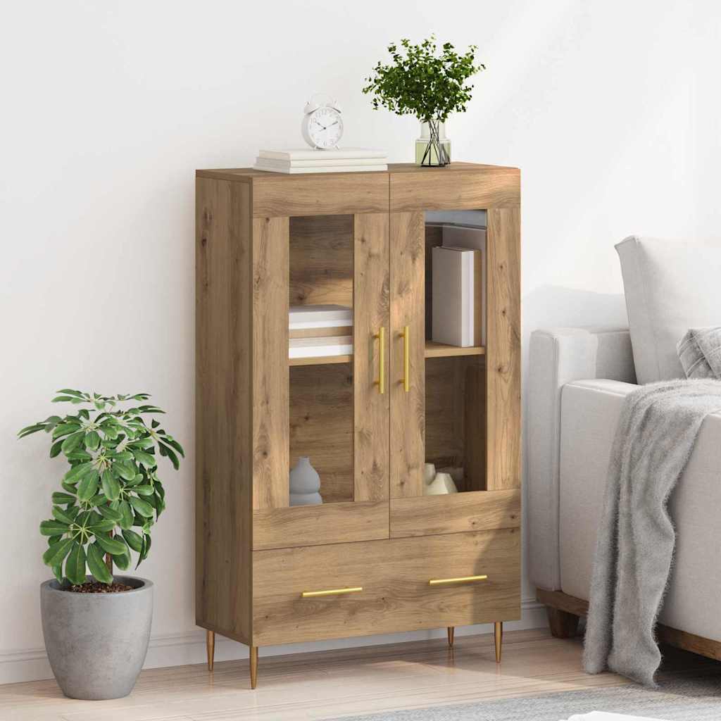 vidaXL Highboard Artisan Oak 69.5 x 31 x 115 cm 4