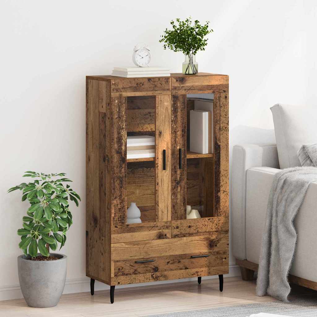 vidaXL Highboard Old Wood 69.5 x 31 x 115 cm Engineered Wood 4