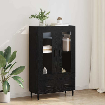 vidaXL Highboard Black Oak 69.5 x 31 x 115 cm Engineered Wood 1