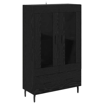vidaXL Highboard Black Oak 69.5 x 31 x 115 cm Engineered Wood 2