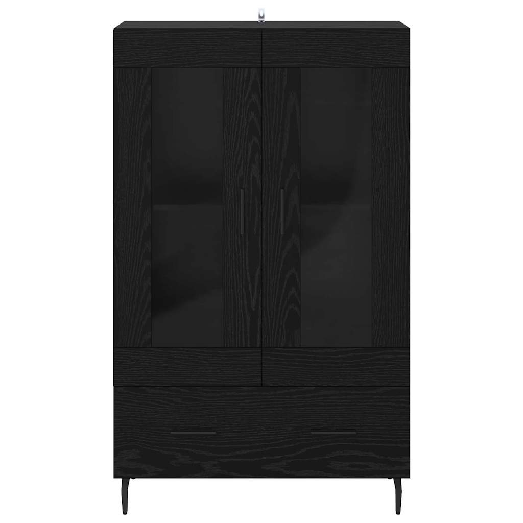 vidaXL Highboard Black Oak 69.5 x 31 x 115 cm Engineered Wood 6