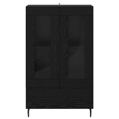 vidaXL Highboard Black Oak 69.5 x 31 x 115 cm Engineered Wood 6