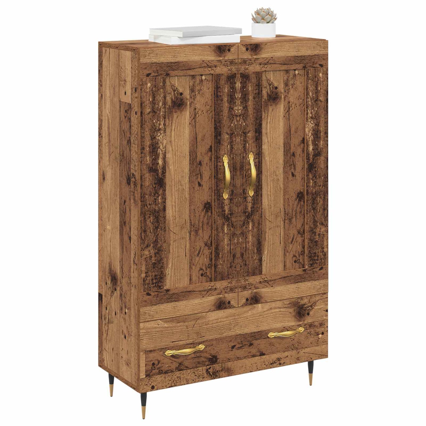 vidaXL Highboard Old Wood 69.5 x 31 x 115 cm Engineered Wood 3