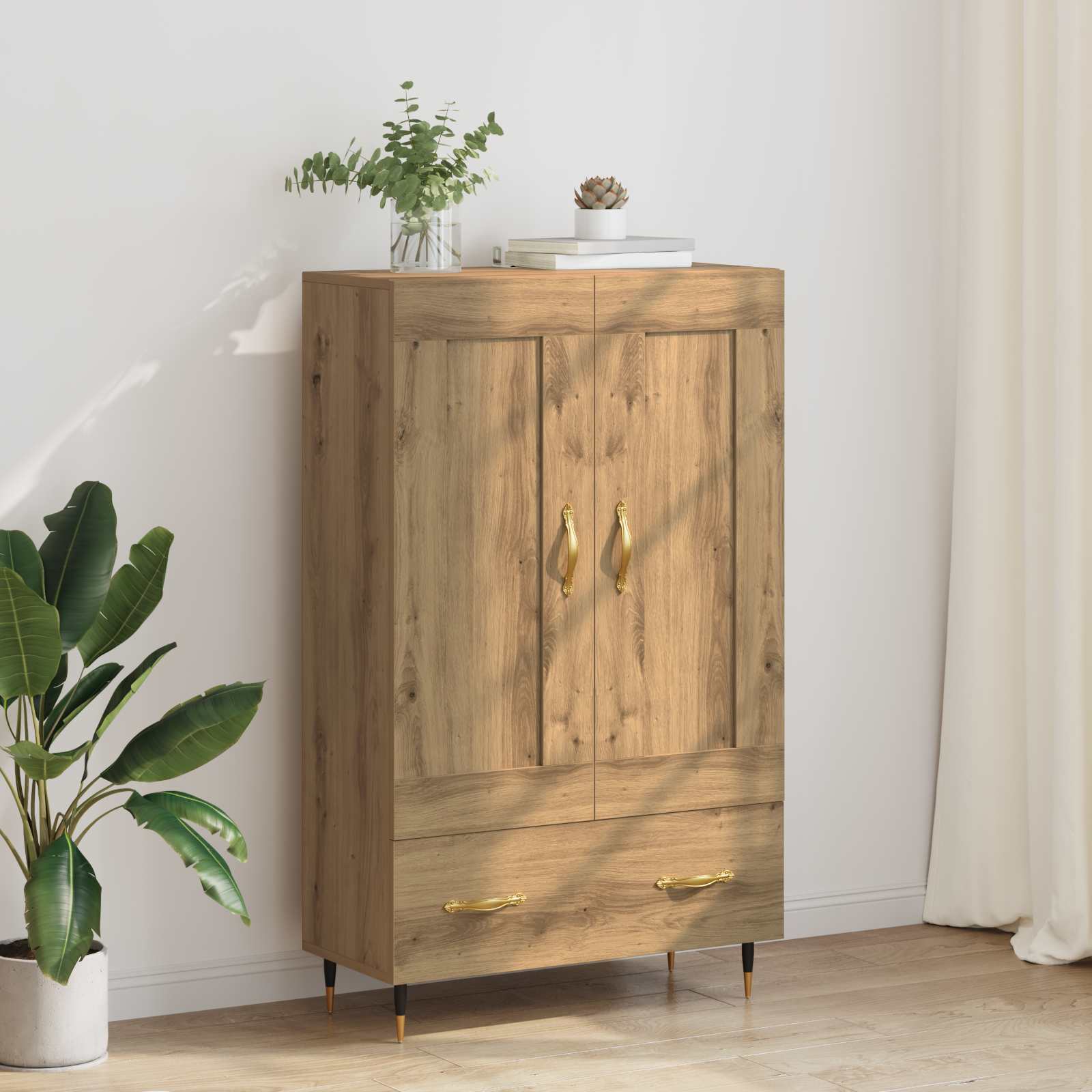 vidaXL Highboard Artisan Oak 69.5 x 31 x 115 cm Engineered Wood 1