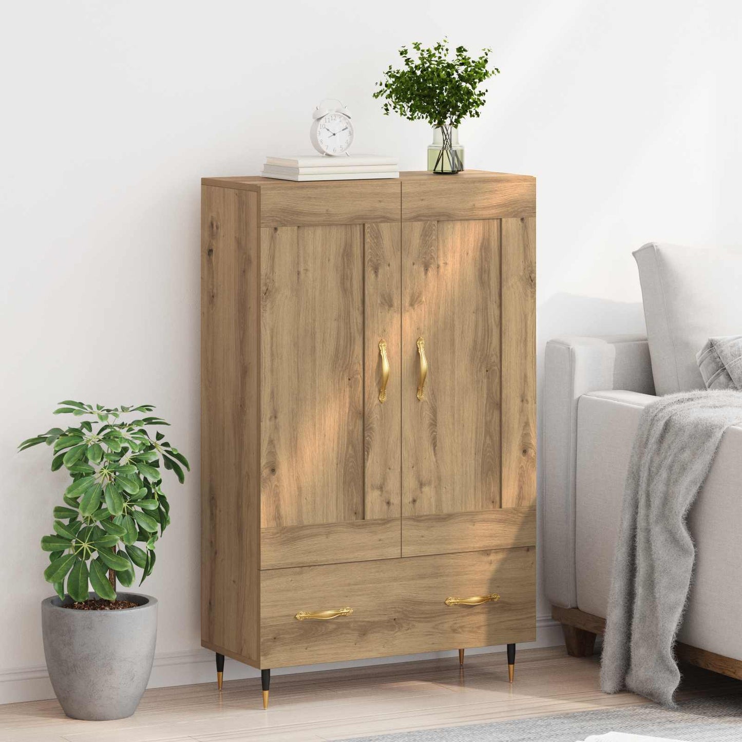 vidaXL Highboard Artisan Oak 69.5 x 31 x 115 cm Engineered Wood 4