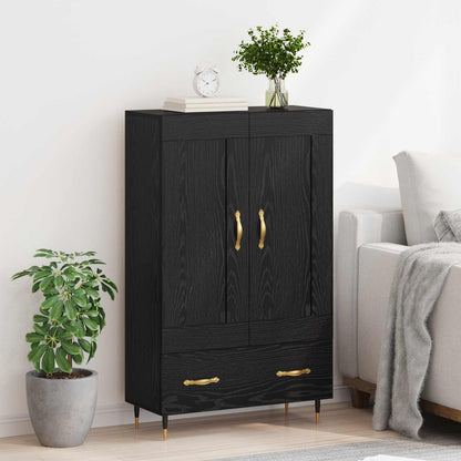 vidaXL Highboard Black Oak 69.5 x 31 x 115 cm Engineered Wood 4