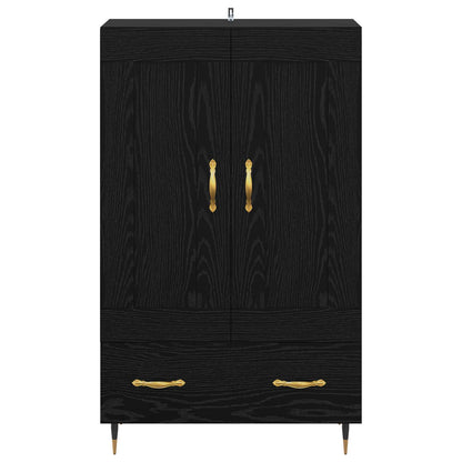 vidaXL Highboard Black Oak 69.5 x 31 x 115 cm Engineered Wood 6