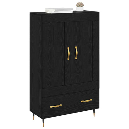 vidaXL Highboard Black Oak 69.5 x 31 x 115 cm Engineered Wood 3