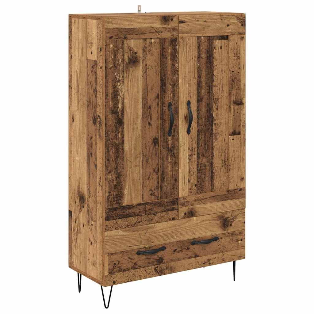 vidaXL Highboard Old Wood 69.5 x 31 x 115 cm Engineered Wood 2