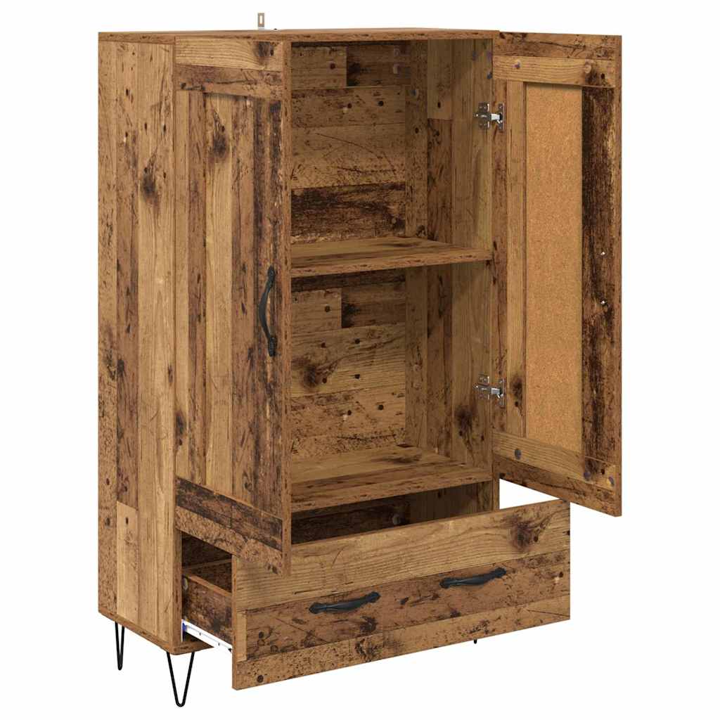 vidaXL Highboard Old Wood 69.5 x 31 x 115 cm Engineered Wood 5
