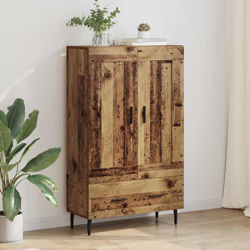 vidaXL Highboard Old Wood 69.5 x 31 x 115 cm Engineered Wood 1