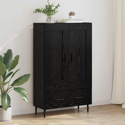 vidaXL Highboard Black Oak 69.5 x 31 x 115 cm Engineered Wood 1