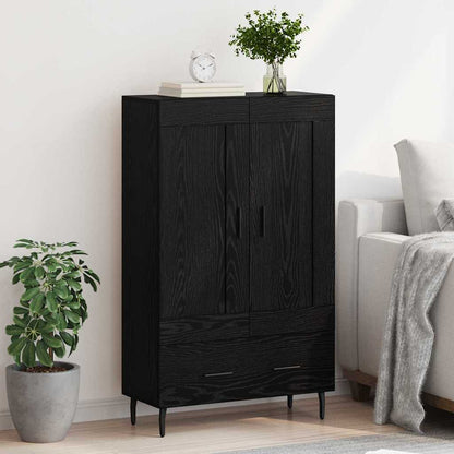 vidaXL Highboard Black Oak 69.5 x 31 x 115 cm Engineered Wood 4