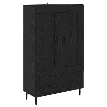vidaXL Highboard Black Oak 69.5 x 31 x 115 cm Engineered Wood 2
