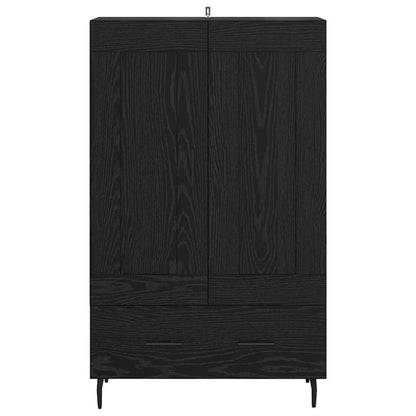 vidaXL Highboard Black Oak 69.5 x 31 x 115 cm Engineered Wood 6
