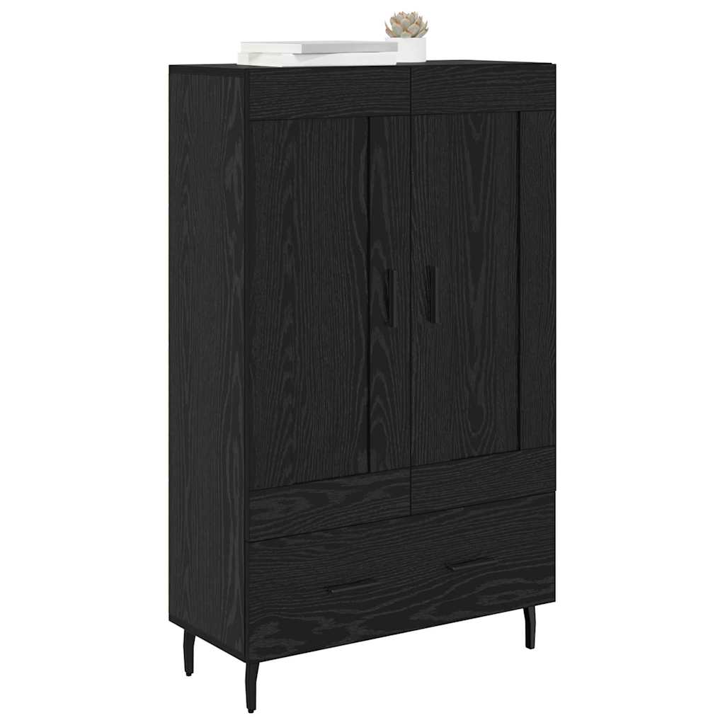 vidaXL Highboard Black Oak 69.5 x 31 x 115 cm Engineered Wood 3