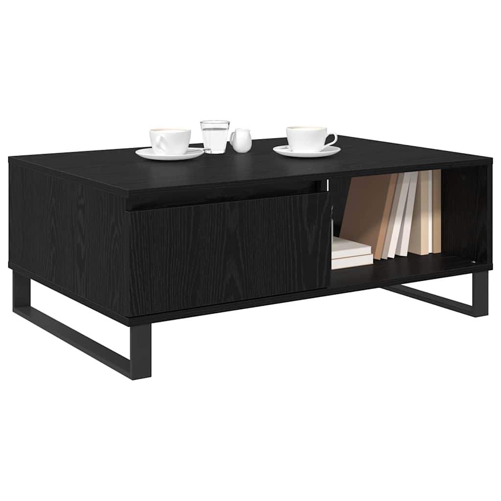 vidaXL Coffee Table Black Oak 90 x 60 x 35 cm Engineered Wood 3