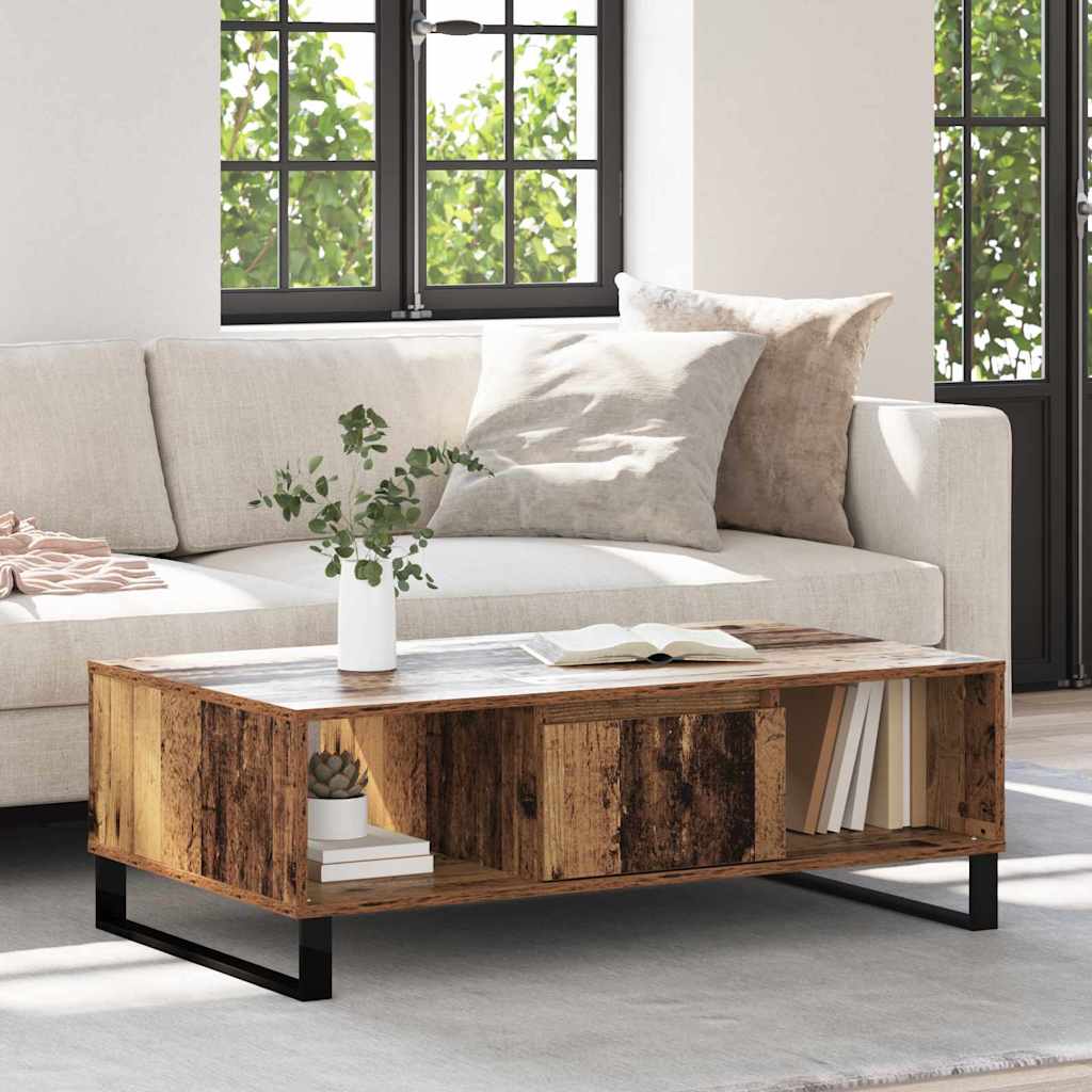 vidaXL Coffee Table Old Wood 104 x 60 x 35 cm Engineered Wood 1