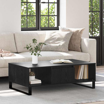 vidaXL Coffee Table Black Oak 104 x 60 x 35 cm Engineered Wood 1