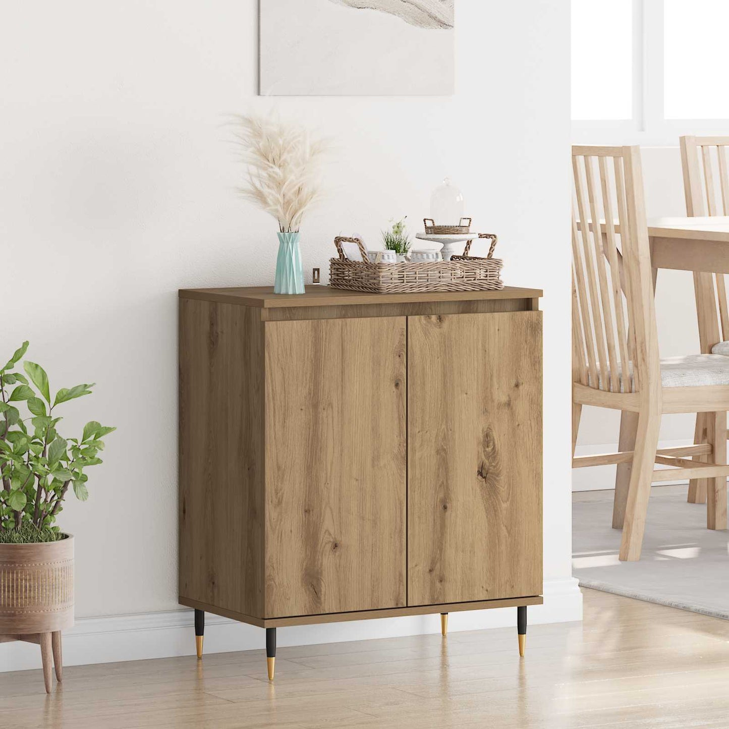 vidaXL Sideboard Artisan Oak 60 x 35 x 70 cm Engineered Wood 1