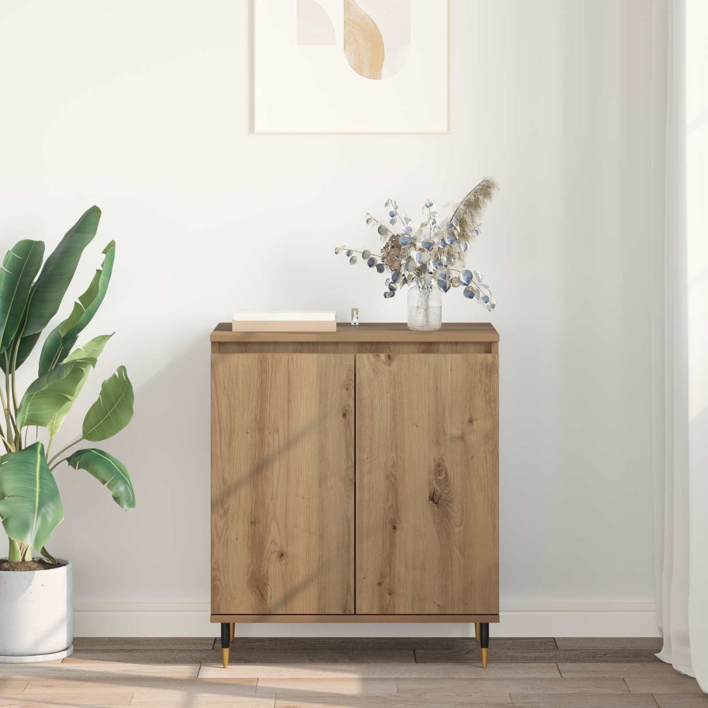 vidaXL Sideboard Artisan Oak 60 x 35 x 70 cm Engineered Wood 4