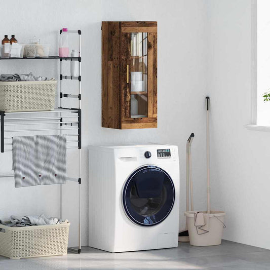 Wall Mounted Cabinet 34,5x34x90 cm Old wood