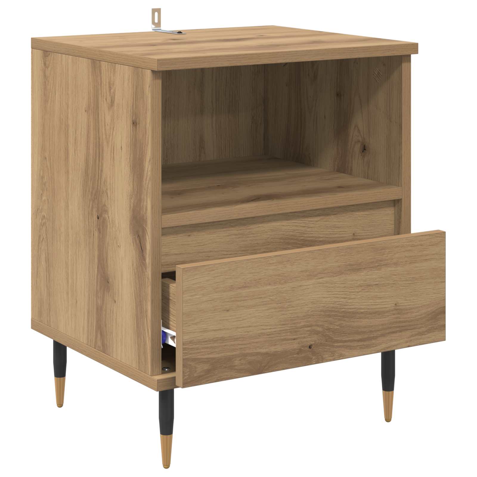 vidaXL Bedside Cabinet 2 pcs Artisan Oak 40 x 35 x 50 cm 5