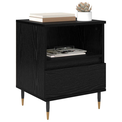 Bedside Cabinet 40x35x50 cm Engineered Wood Black oak