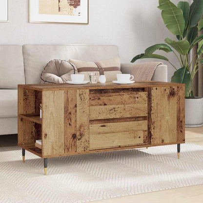 vidaXL Coffee Table Old Wood 102 x 44.5 x 50 cm Engineered Wood 4