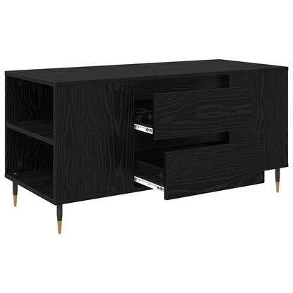 vidaXL Coffee Table Black Oak 102 x 44.5 x 50 cm Engineered Wood 5