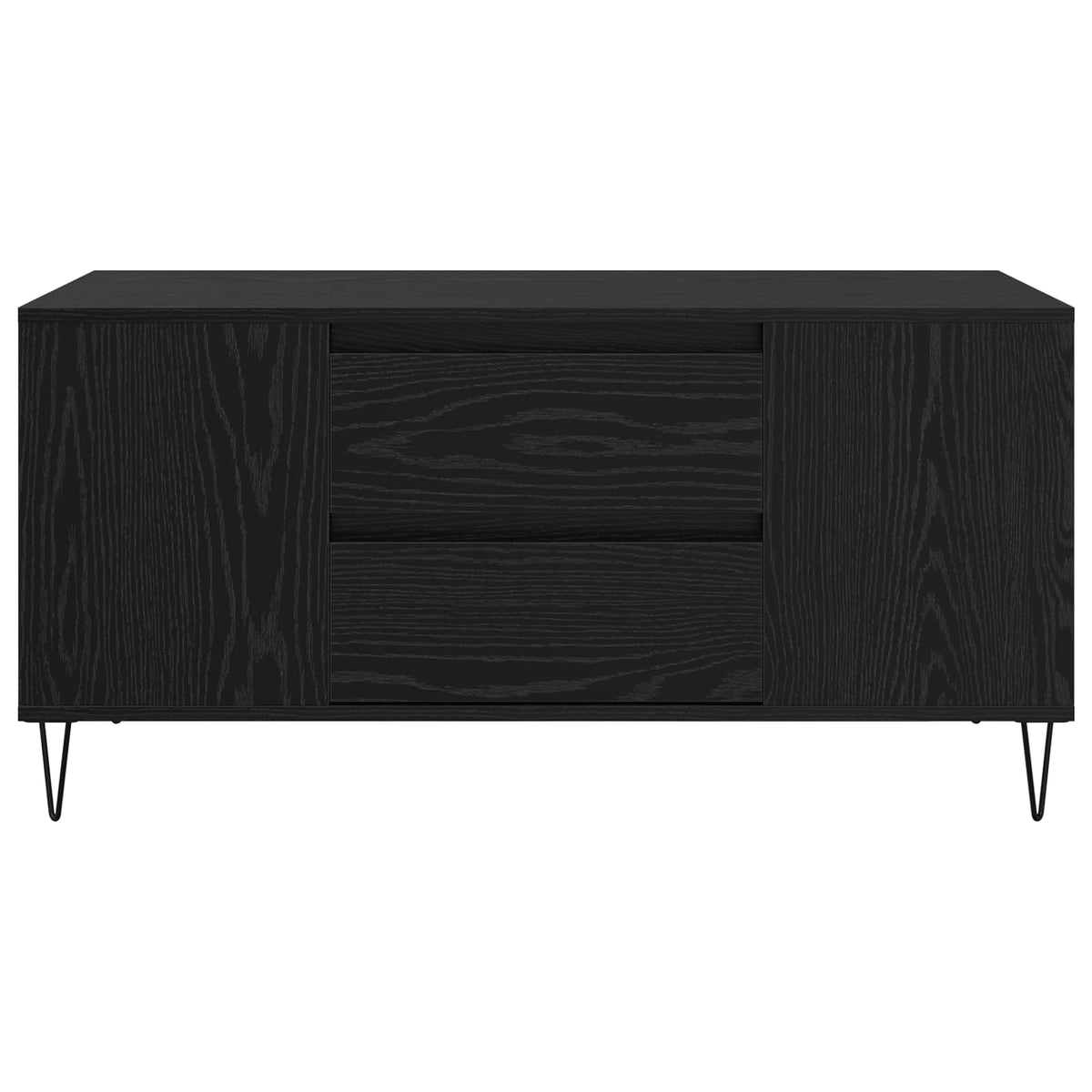 vidaXL Coffee Table Black Oak 102 x 44.5 x 50 cm Engineered Wood 6