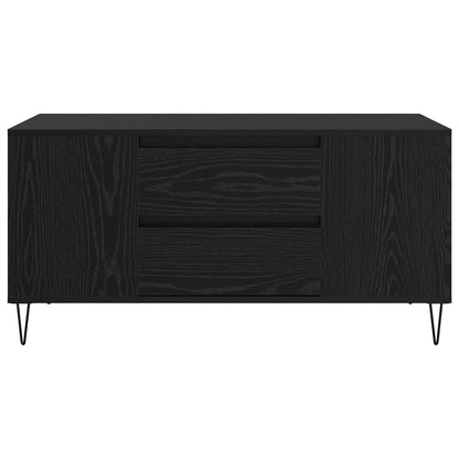 vidaXL Coffee Table Black Oak 102 x 44.5 x 50 cm Engineered Wood 6
