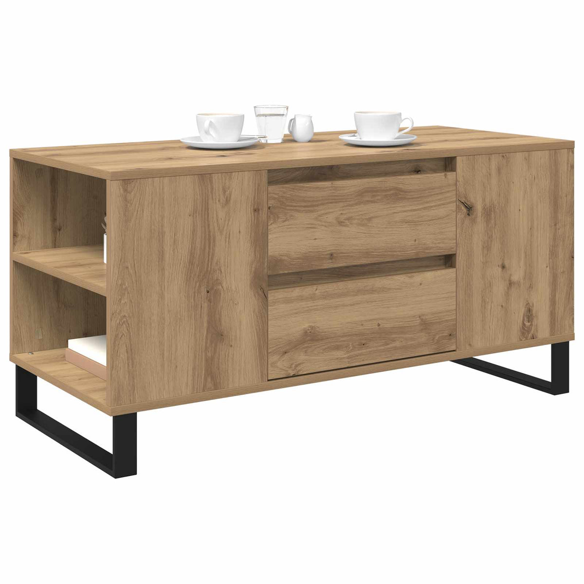 Coffee Table 102x44,5x50 cm Engineered Wood Artisan oak