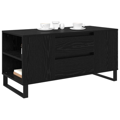 Coffee Table 102x44,5x50 cm Engineered Wood Black oak