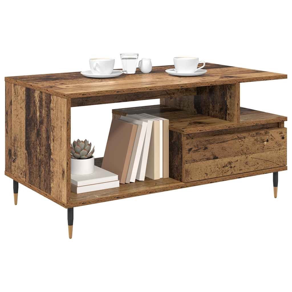 vidaXL Coffee Table Old Wood 90 x 49 x 45 cm Engineered Wood 3