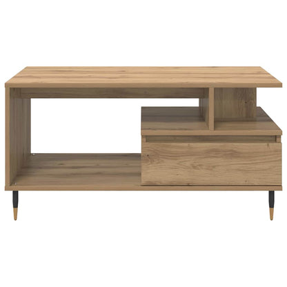 vidaXL Coffee Table Artisan Oak 90 x 49 x 45 cm Engineered Wood 6