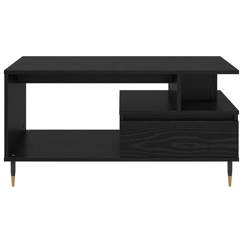 vidaXL Coffee Table Black Oak 90 x 49 x 45 cm Engineered Wood 6
