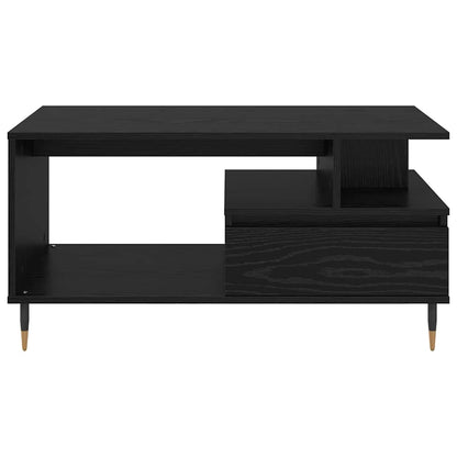 vidaXL Coffee Table Black Oak 90 x 49 x 45 cm Engineered Wood 6