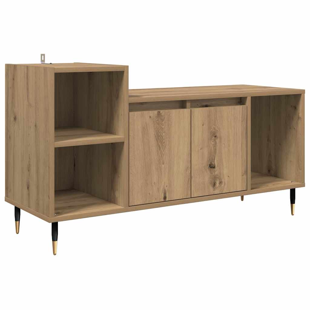 vidaXL TV Cabinet 100 x 35 x 55 cm Artisan Oak Engineered Wood 2