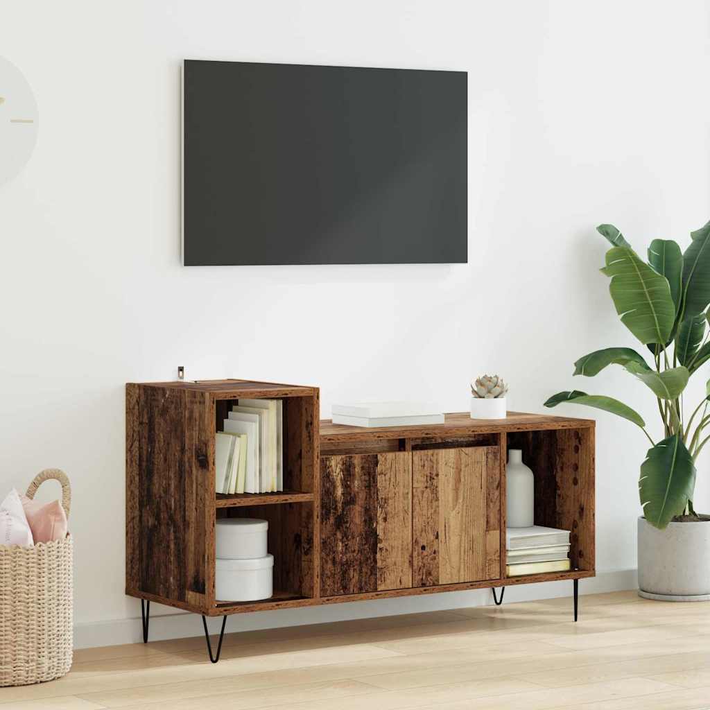 vidaXL TV Cabinet 100 x 35 x 55 cm Old Wood Engineered Wood 1