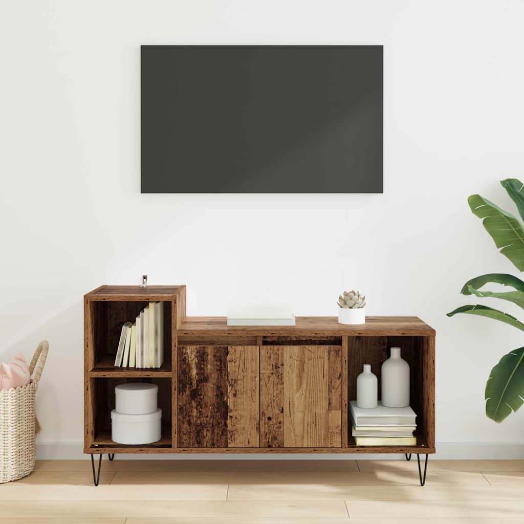 vidaXL TV Cabinet 100 x 35 x 55 cm Old Wood Engineered Wood 4