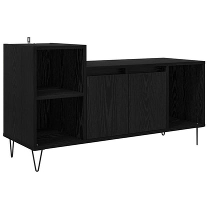 vidaXL TV Cabinet 100 x 35 x 55 cm Black Oak Engineered Wood 2