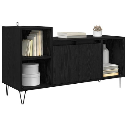 vidaXL TV Cabinet 100 x 35 x 55 cm Black Oak Engineered Wood 3