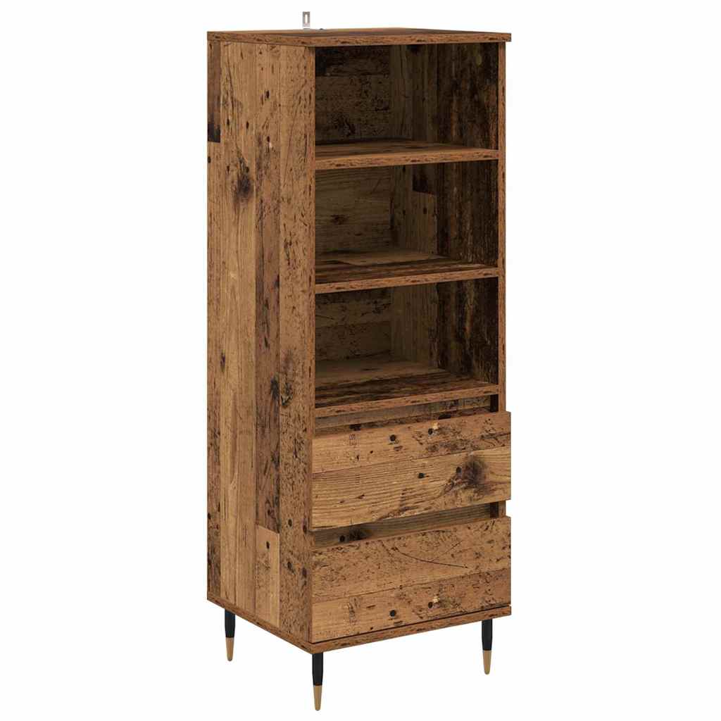 vidaXL Highboard Old Wood 40 x 36 x 110 cm Engineered Wood 2