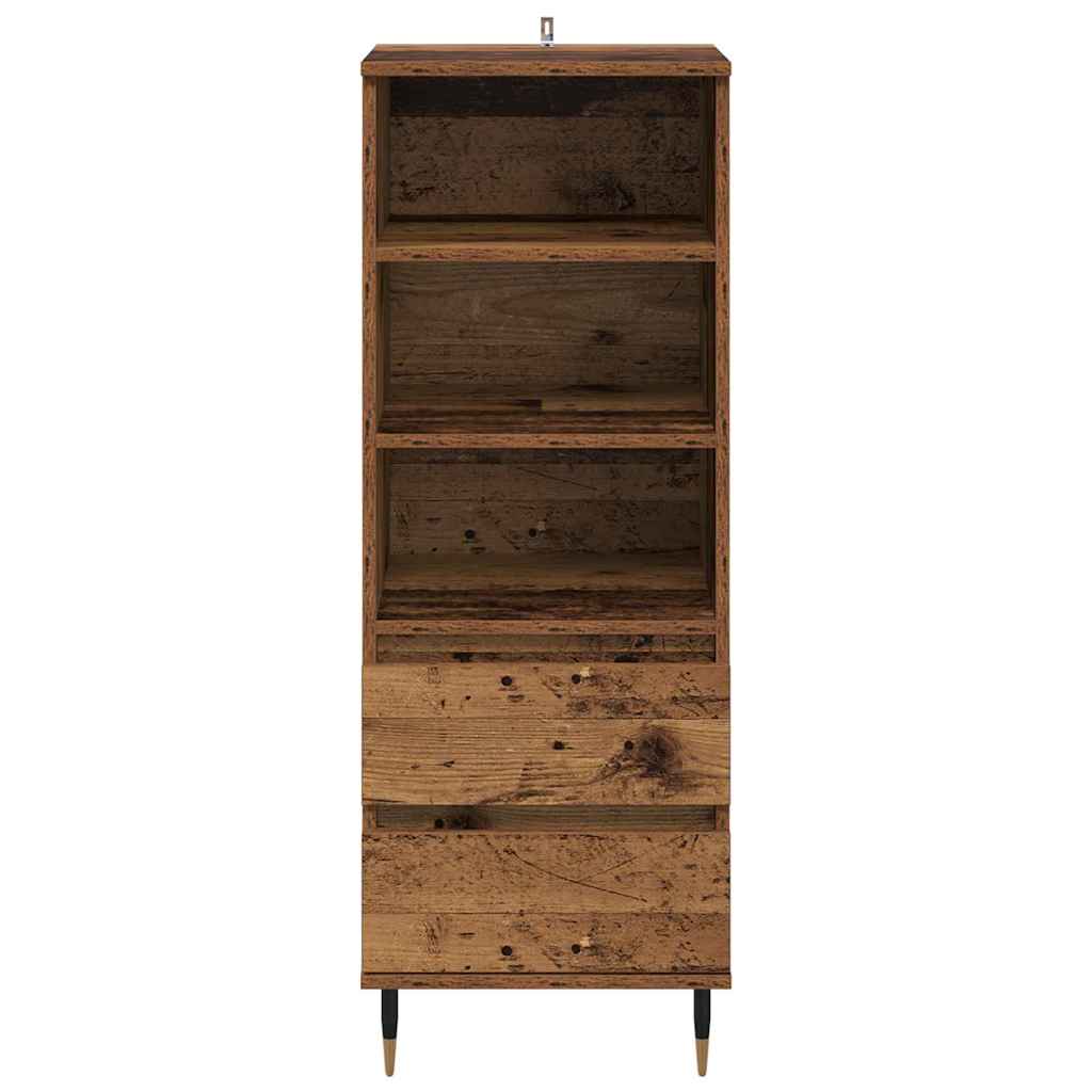 vidaXL Highboard Old Wood 40 x 36 x 110 cm Engineered Wood 6