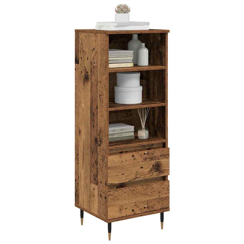 vidaXL Highboard Old Wood 40 x 36 x 110 cm Engineered Wood 3