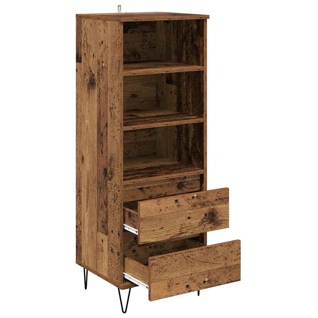 vidaXL Highboard Old Wood 40 x 36 x 110 cm Engineered Wood 5